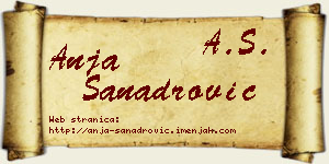 Anja Sanadrović vizit kartica